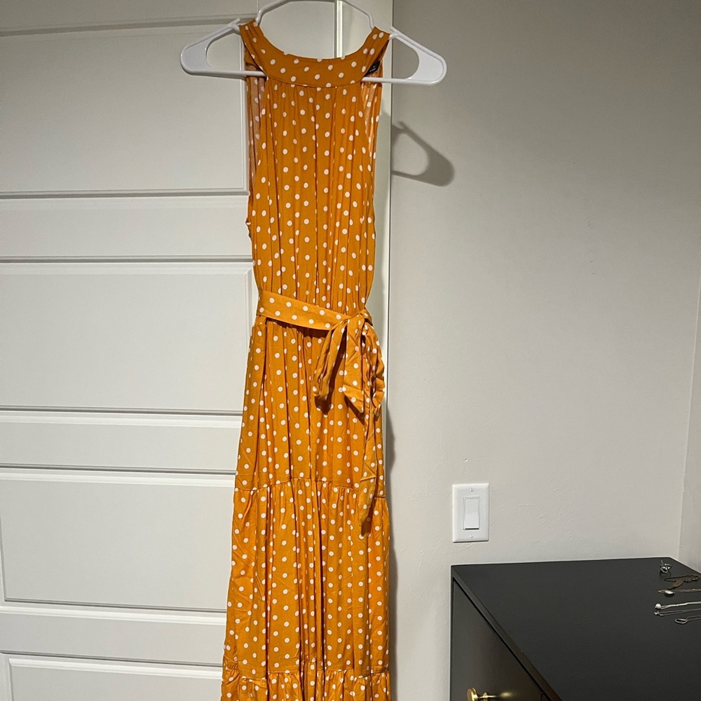 SHEIN Yellow Polka Dot Dress